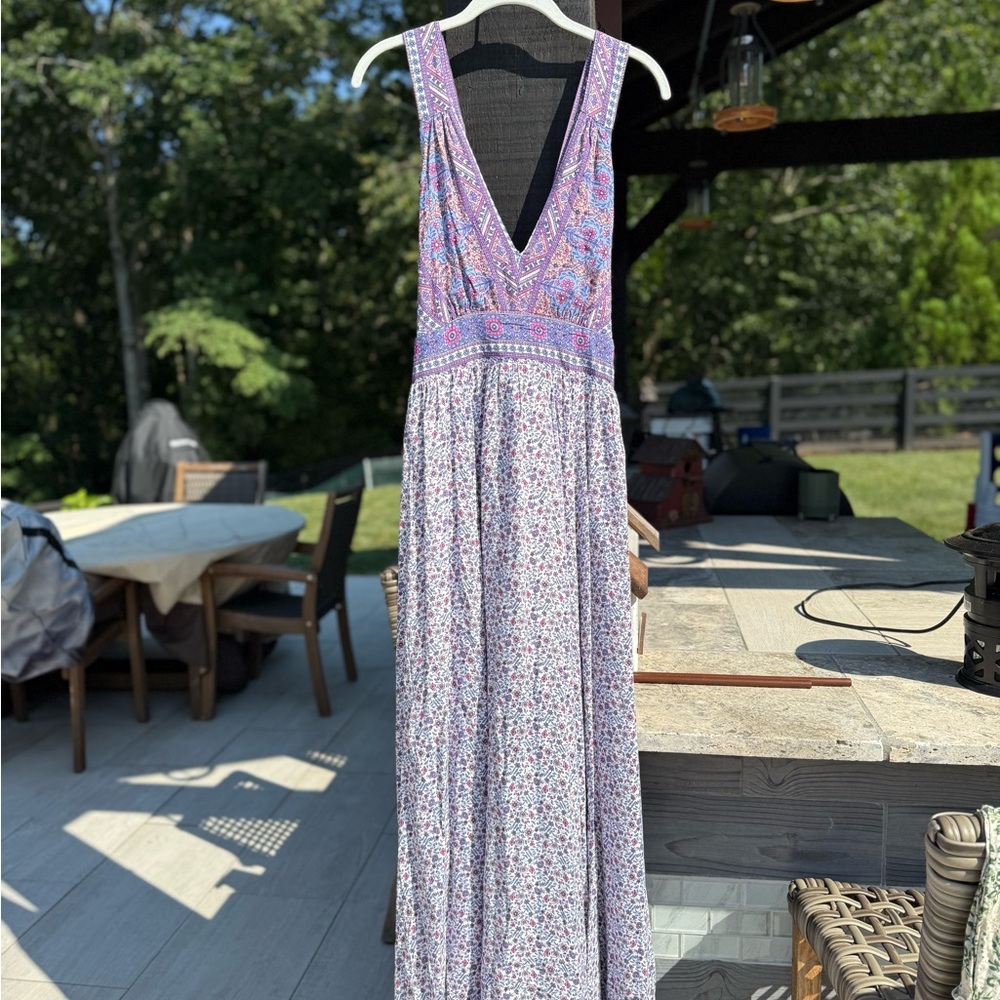 In bloom Elegant Purple Maxi Dress NWT